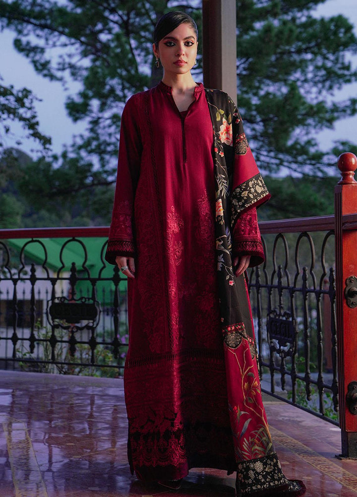 Saira Rizwan Embroidered Khaddar Suits Unstitched 3 Piece SR23WU SR-08 Soha - Winter Collection