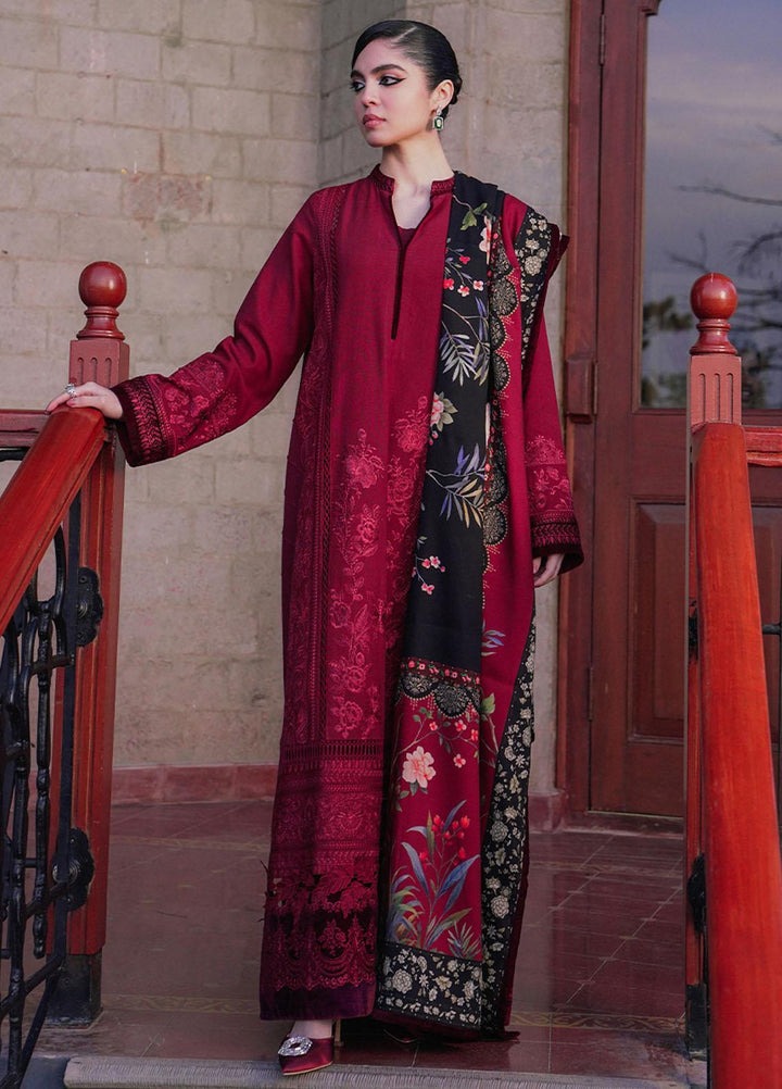 Saira Rizwan Embroidered Khaddar Suits Unstitched 3 Piece SR23WU SR-08 Soha - Winter Collection