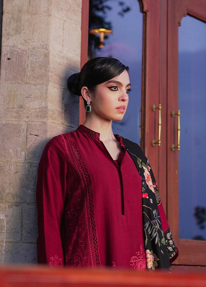 Saira Rizwan Embroidered Khaddar Suits Unstitched 3 Piece SR23WU SR-08 Soha - Winter Collection