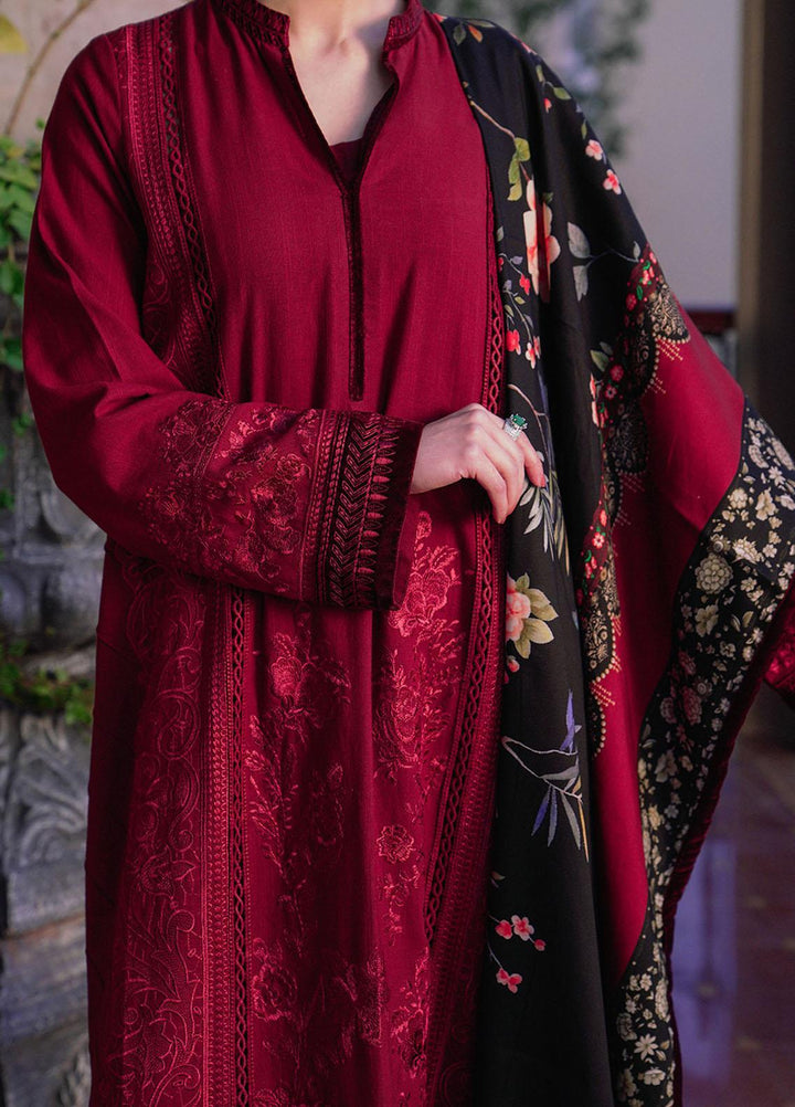 Saira Rizwan Embroidered Khaddar Suits Unstitched 3 Piece SR23WU SR-08 Soha - Winter Collection