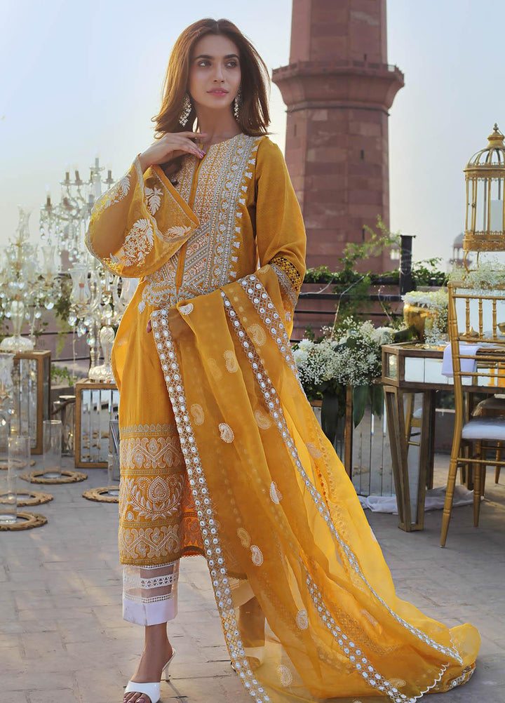 Saira Rizwan Embroidered Lawn Suits Unstitched 3 Piece SR21E 08 Haley - Eid Collection