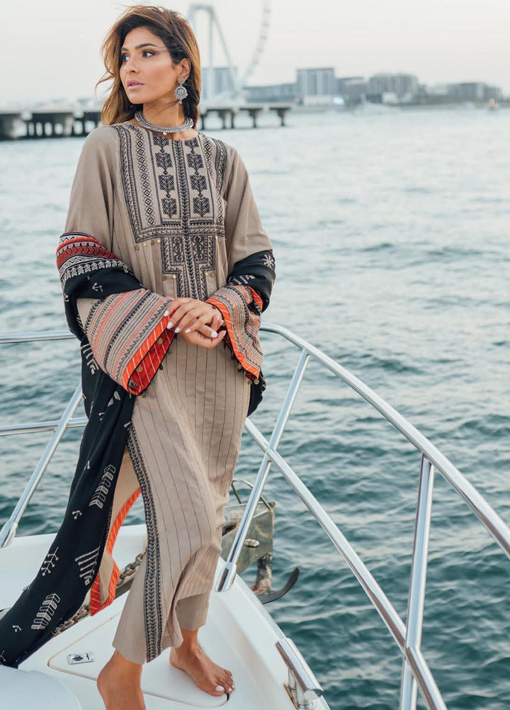 Saira Rizwan Embroidered Cotton Karandi Suits Unstitched 3 Piece SR21W SR-07 ZAHAL - Winter Collection