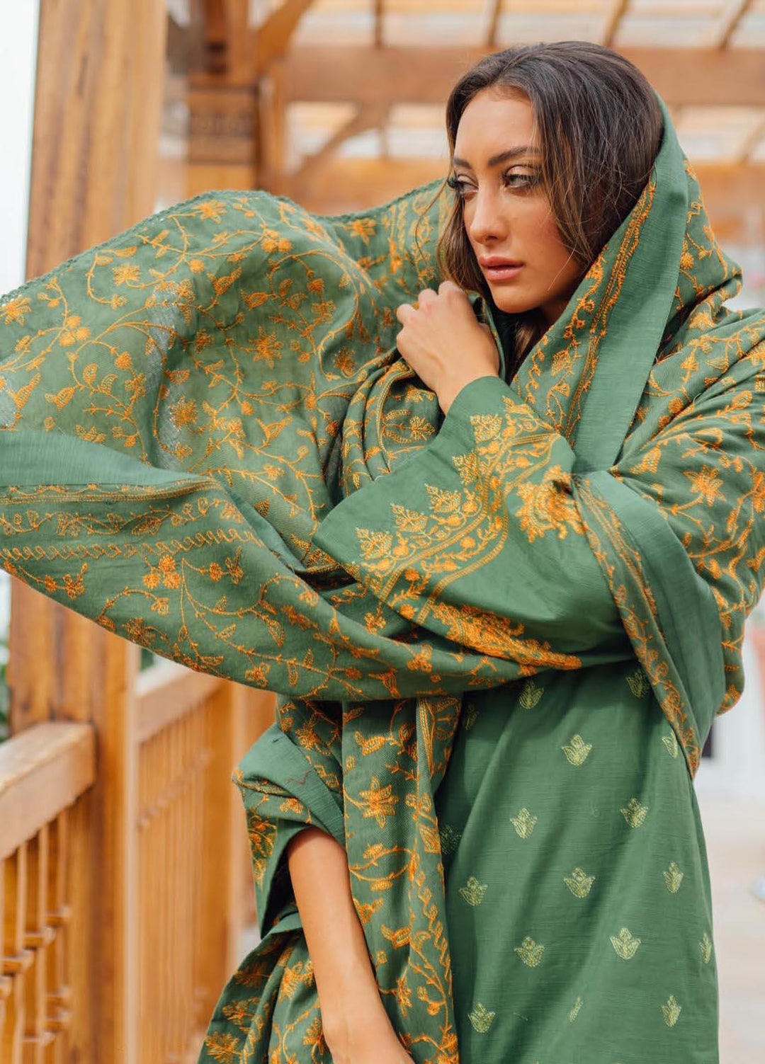 Saira Rizwan Embroidered Khaddar Suits Unstitched 3 Piece SR21W SR-08 ESHAAL - Winter Collection