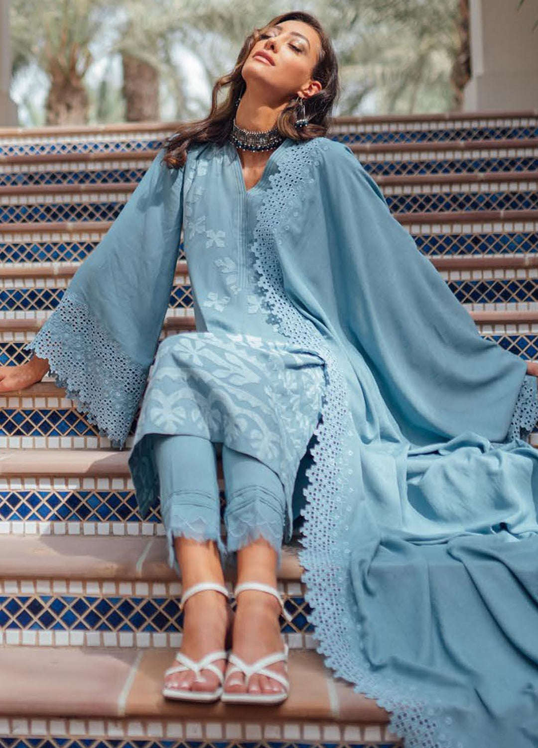 Saira Rizwan Embroidered Cotton Karandi Suits Unstitched 3 Piece SR21W SR-09 FIRUZEH - Winter Collection