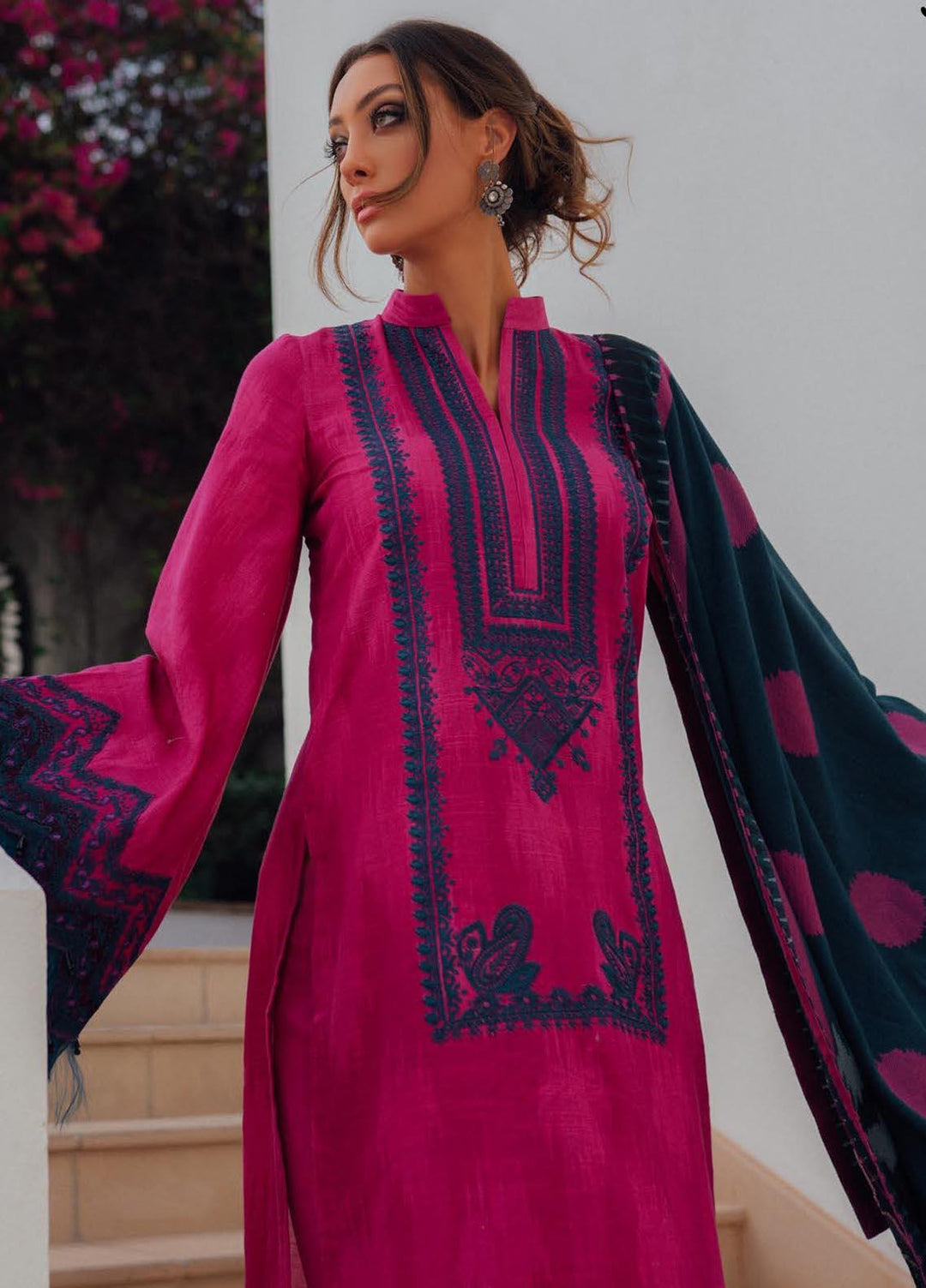 Saira Rizwan Embroidered Khaddar Suits Unstitched 3 Piece SR21W SR-11 PARISA - Winter Collection