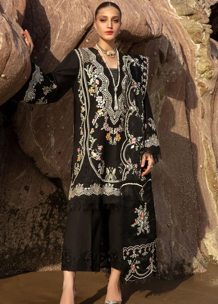Saira Shakira Embroidered Lawn Suits Unstitched 3 Piece SSR24C Lolita-Onyx - Summer Collection