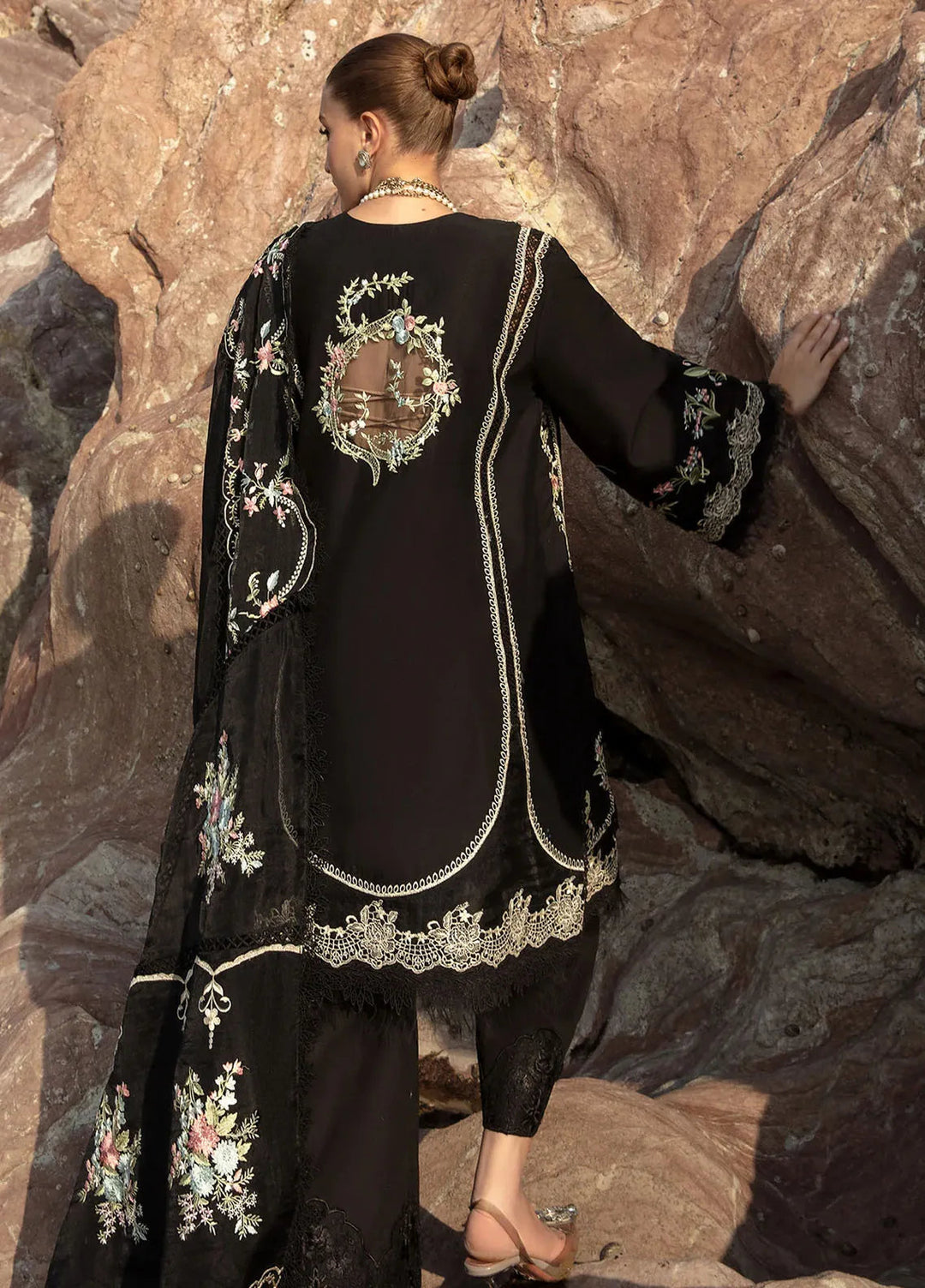 Saira Shakira Embroidered Lawn Suits Unstitched 3 Piece SSR24C Lolita-Onyx - Summer Collection