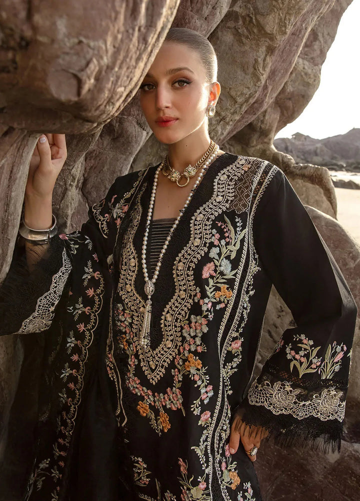Saira Shakira Embroidered Lawn Suits Unstitched 3 Piece SSR24C Lolita-Onyx - Summer Collection