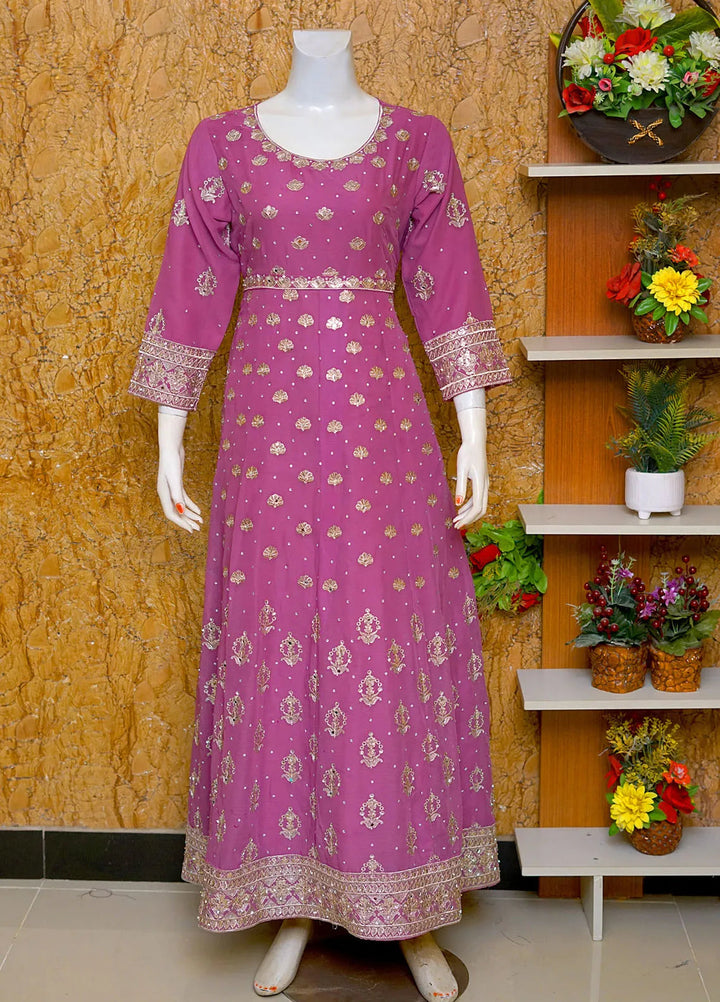 Saira Sultana Pret Embroidered Chiffon 3 Piece Suit Bareeza Lavender