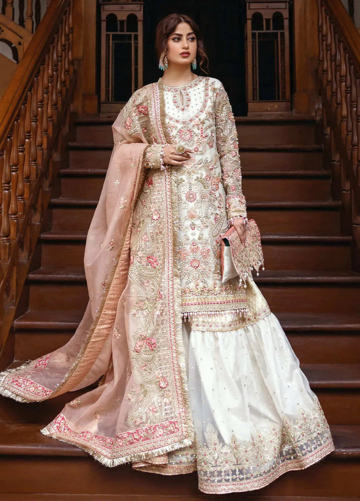Sajal by Serene Embroidered Organza Suits Unstitched 3 Piece SP24SJ SB-29 Zevar - Wedding Collection