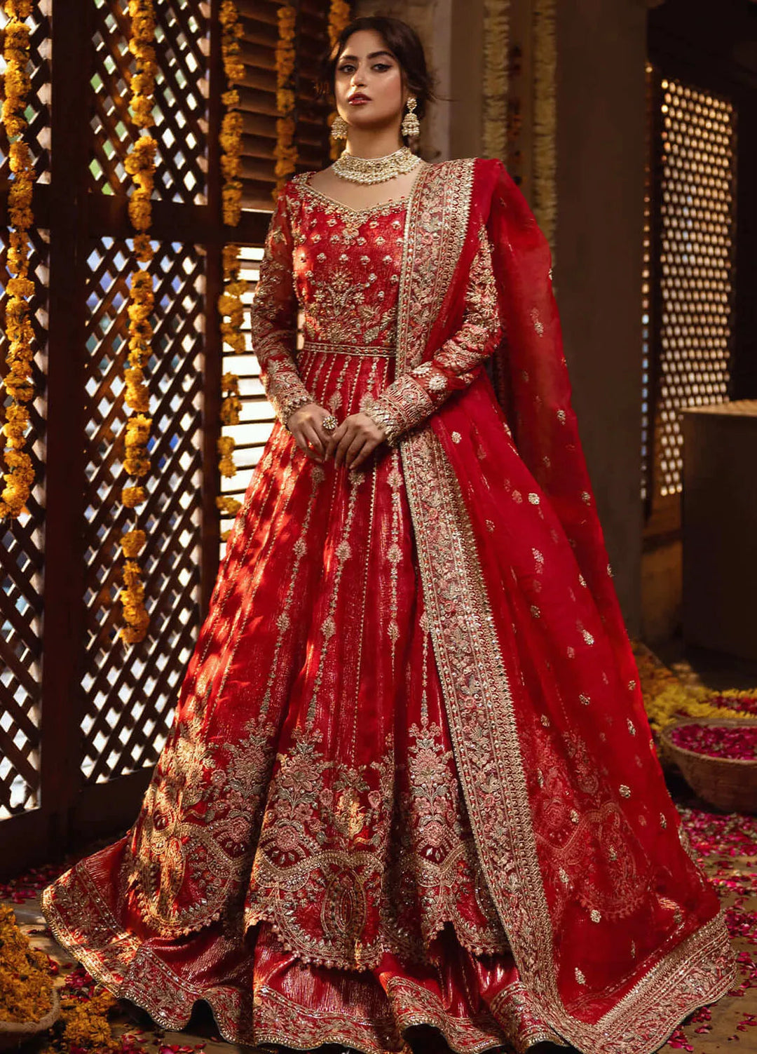 Sajal by Serene Embroidered Organza Suits Unstitched 3 Piece SP24SJ SB-30 Mairaj - Wedding Collection