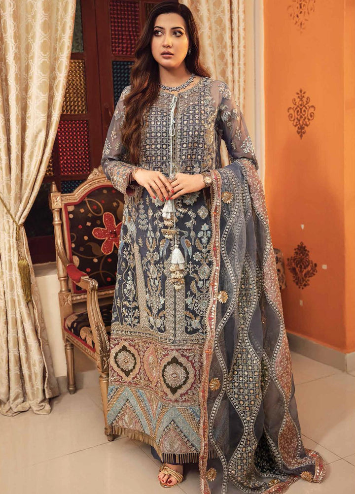 Sajni By Gisele Embroidered Net Suits Unstitched 3 Piece GL22SJ Mehrma - Luxury Collection