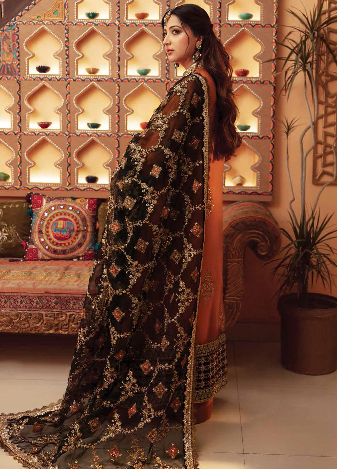 Sajni By Gisele Embroidered Organza Suits Unstitched 3 Piece GL22SJ Nooriya - Luxury Collection