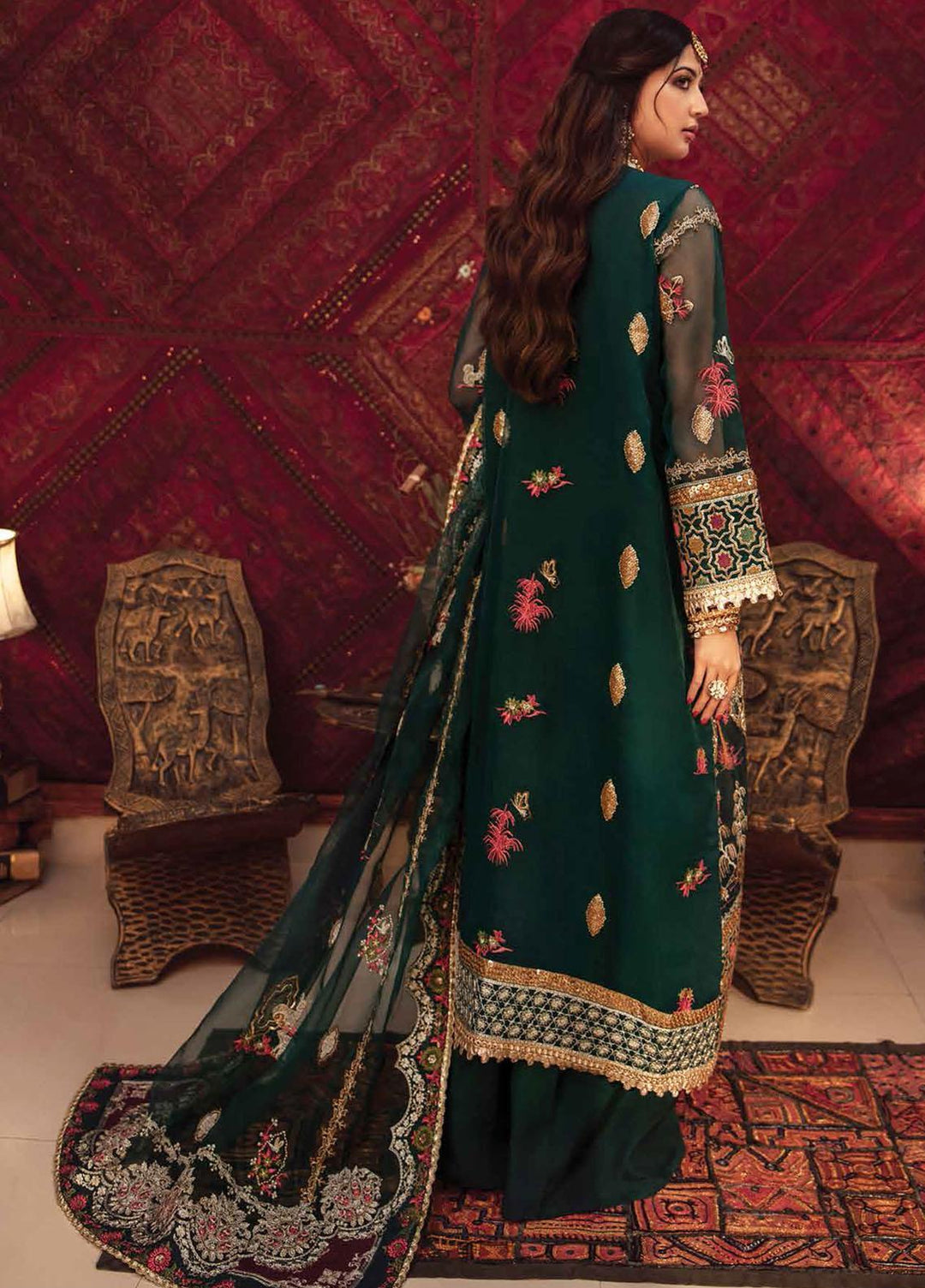 Sajni By Gisele Embroidered Organza Suits Unstitched 3 Piece GL22SJ Rukhsar - Luxury Collection