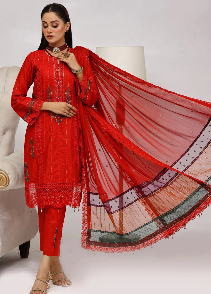 Sajni By Pakdaman Pret Embroidered Lawn 3 Piece Suit D-9902