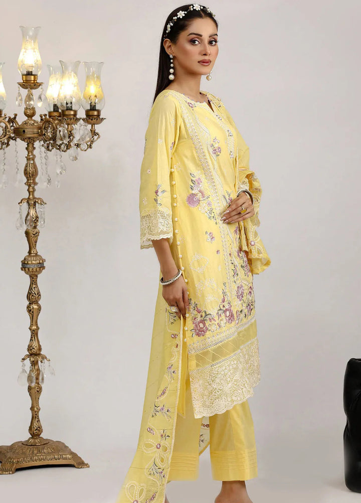 Sajni By Pakdaman Pret Embroidered Lawn 3 Piece Suit D-9903