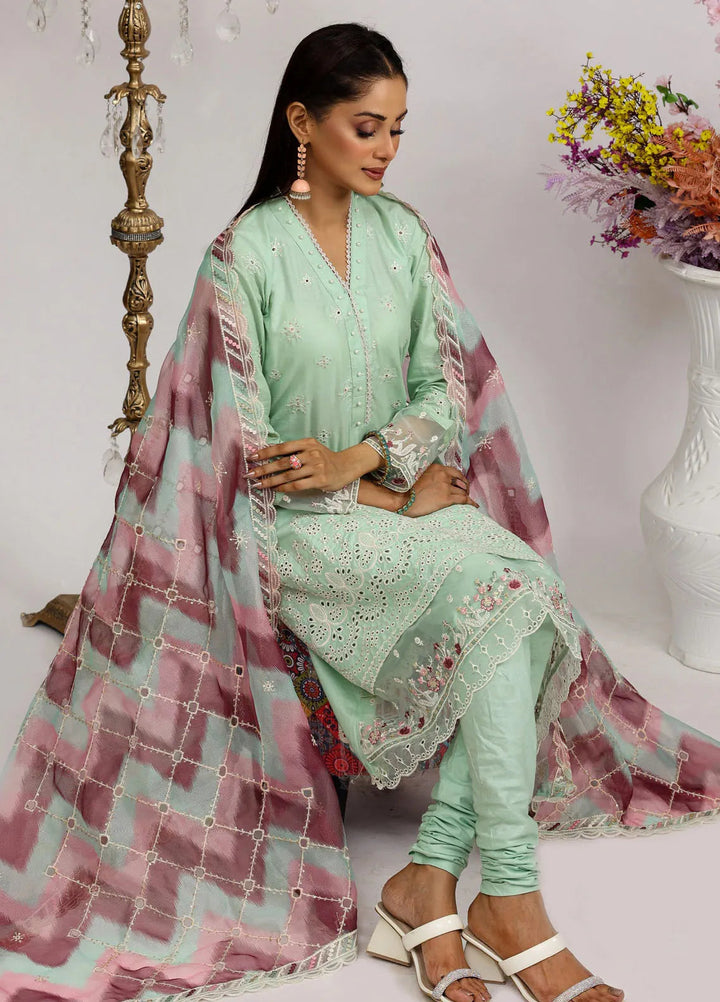 Sajni By Pakdaman Pret Embroidered Lawn 3 Piece Suit D-9904