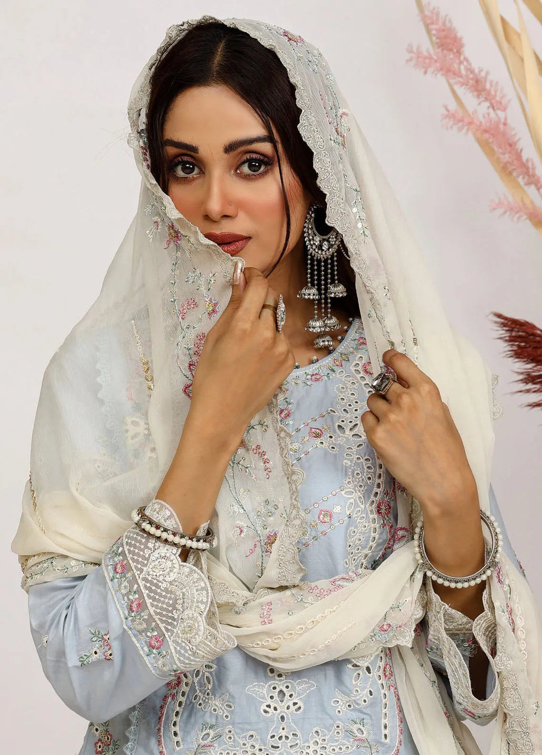 Sajni By Pakdaman Pret Embroidered Lawn 3 Piece Suit D-9906