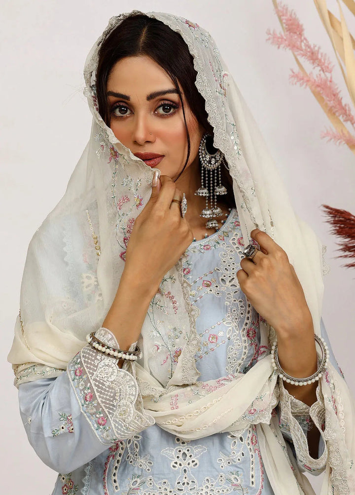 Sajni By Pakdaman Pret Embroidered Lawn 3 Piece Suit D-9906