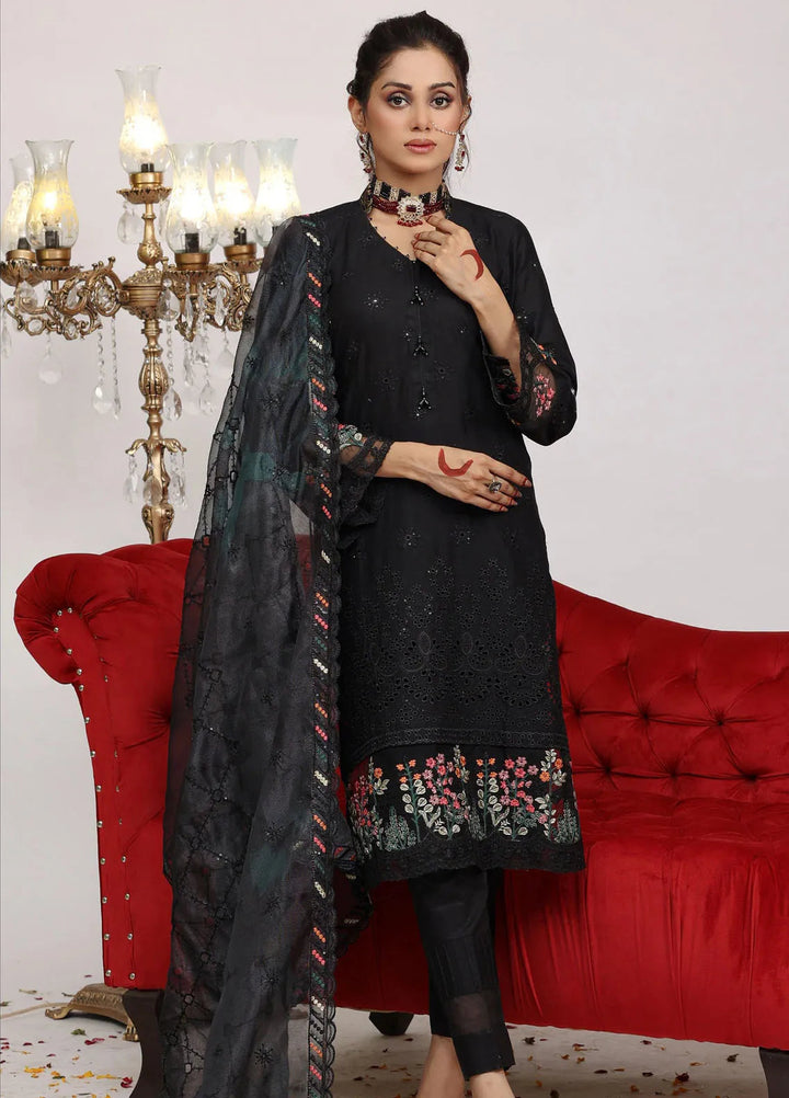 Sajni By Pakdaman Pret Embroidered Lawn 3 Piece Suit D-9907