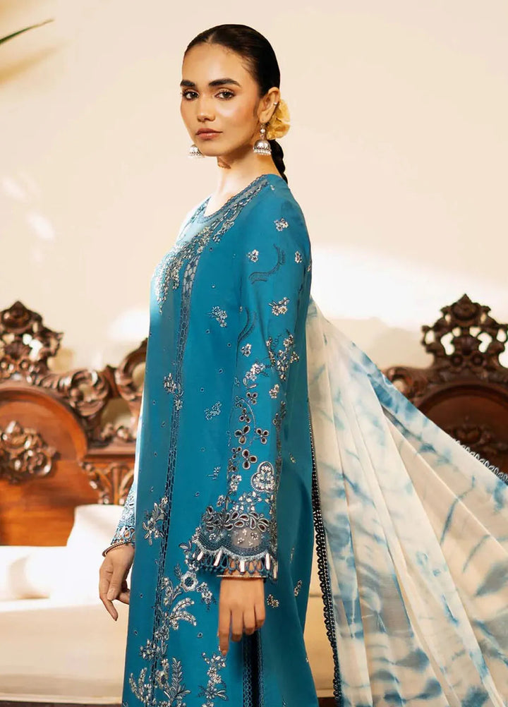 Sajni by Zarposh Embroidered Lawn Suits Unstitched 3 Piece ZP25S Azal - Summer Collection