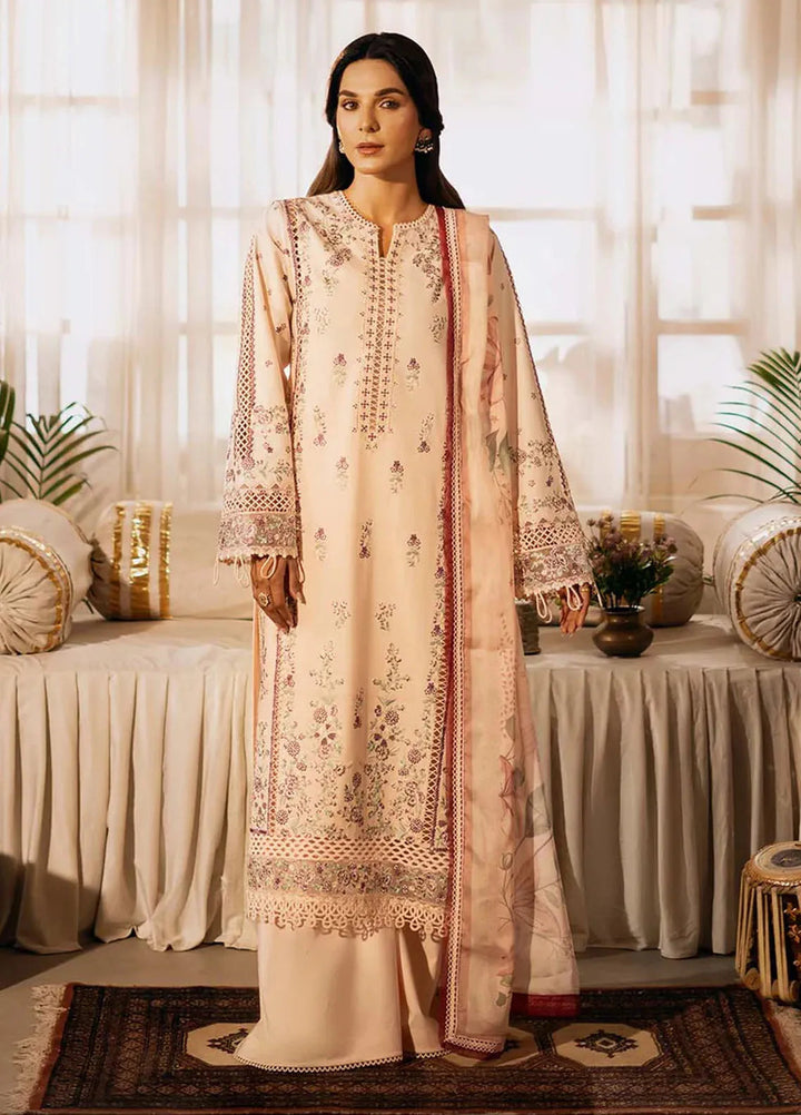 Sajni by Zarposh Embroidered Lawn Suits Unstitched 3 Piece ZP25S Gulbano - Summer Collection