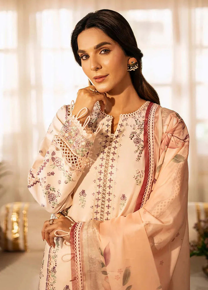 Sajni by Zarposh Embroidered Lawn Suits Unstitched 3 Piece ZP25S Gulbano - Summer Collection