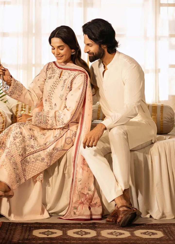 Sajni by Zarposh Embroidered Lawn Suits Unstitched 3 Piece ZP25S Gulbano - Summer Collection