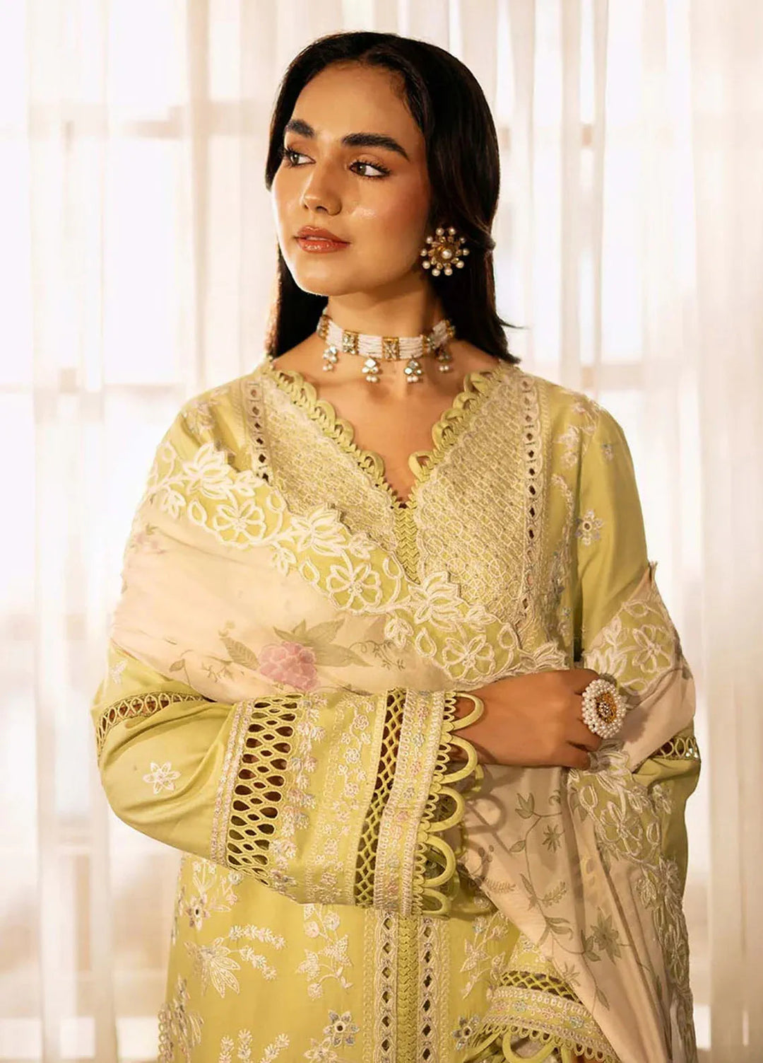 Sajni by Zarposh Embroidered Lawn Suits Unstitched 3 Piece ZP25S Gulnaz - Summer Collection