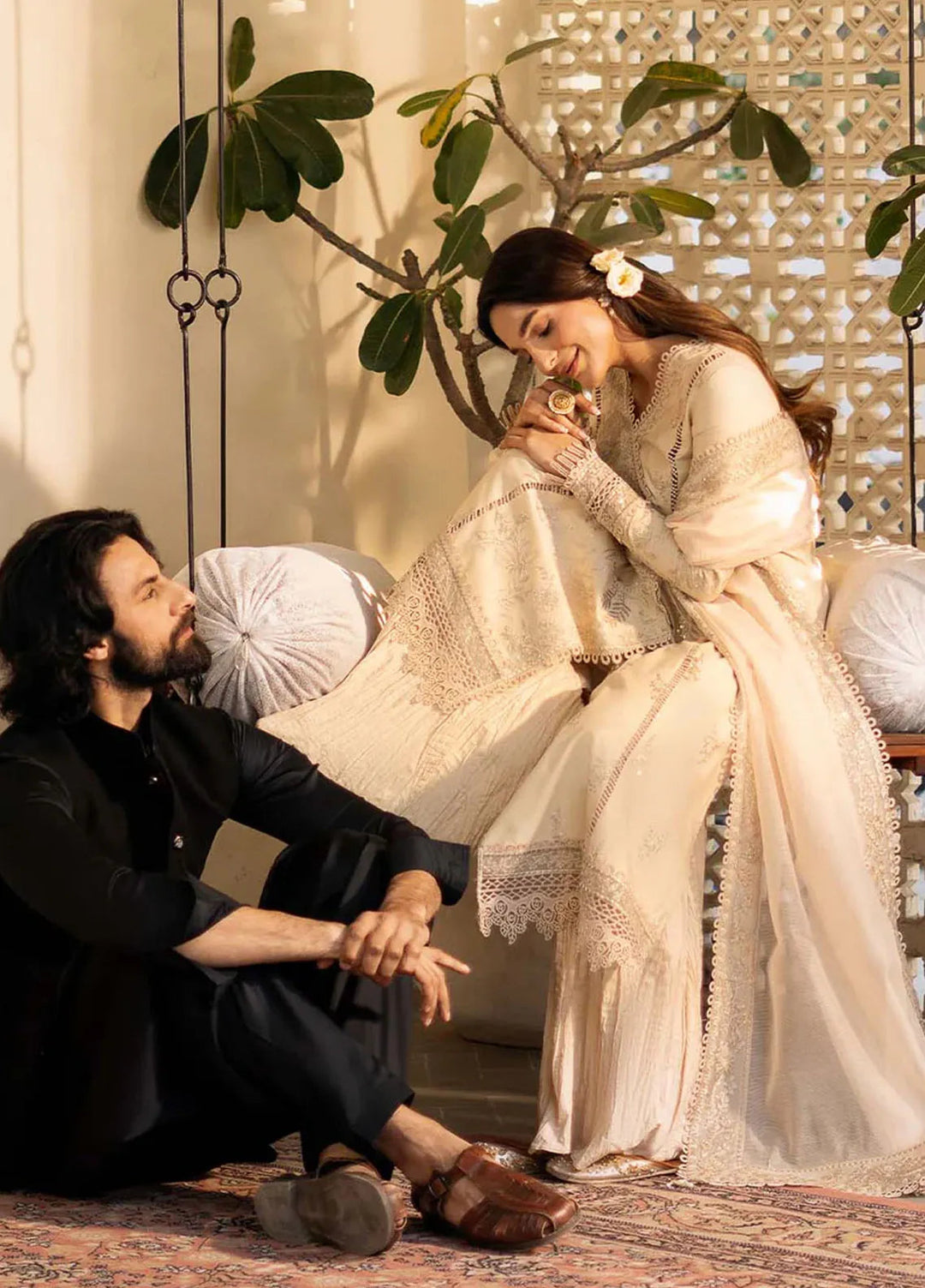 Sajni by Zarposh Embroidered Lawn Suits Unstitched 3 Piece ZP25S Mehmal - Summer Collection