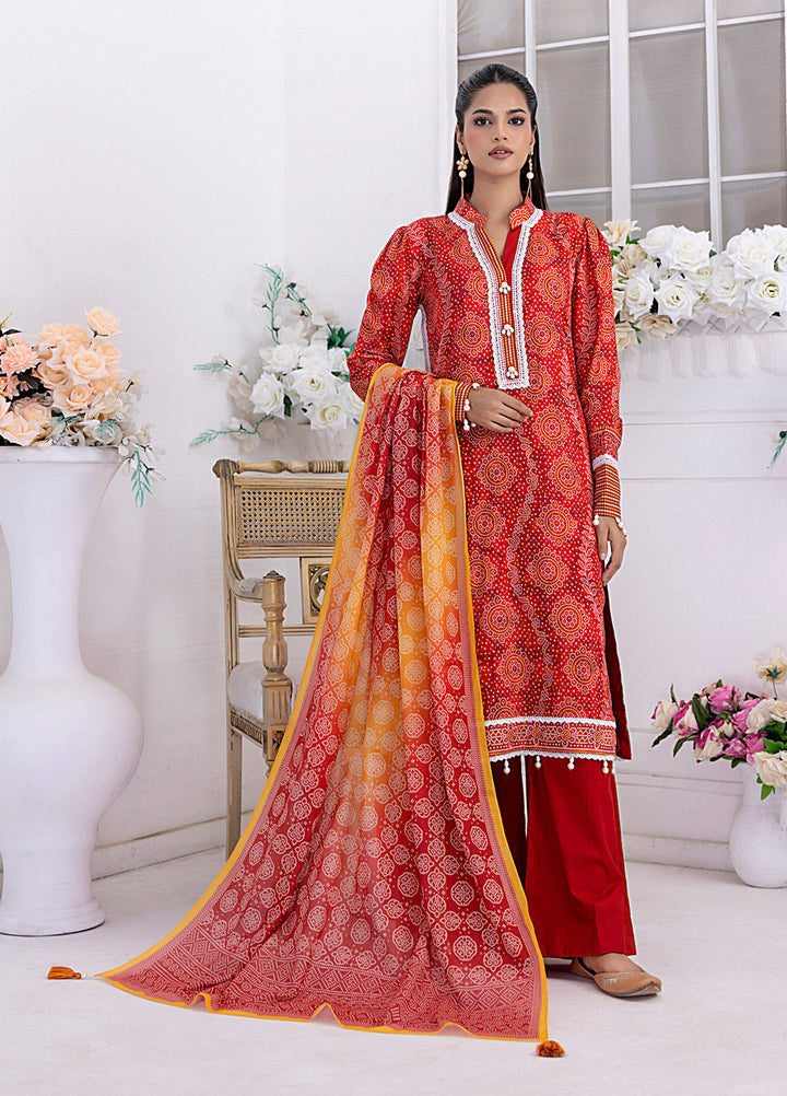 Salietx Printed Lawn Suits Unstitched 3 Piece SSW6U3P259UT - Summer Collection