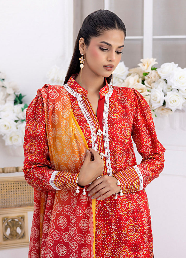 Salietx Printed Lawn Suits Unstitched 3 Piece SSW6U3P259UT - Summer Collection