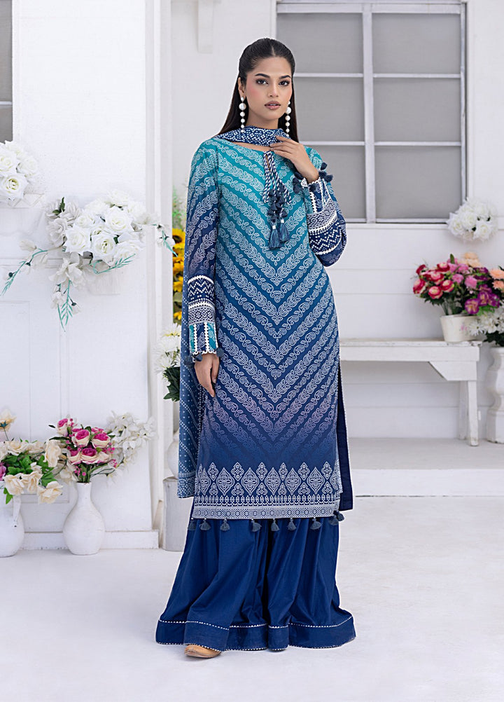 Salietx Printed Lawn Suits Unstitched 3 Piece SSW6U3P260UT - Summer Collection