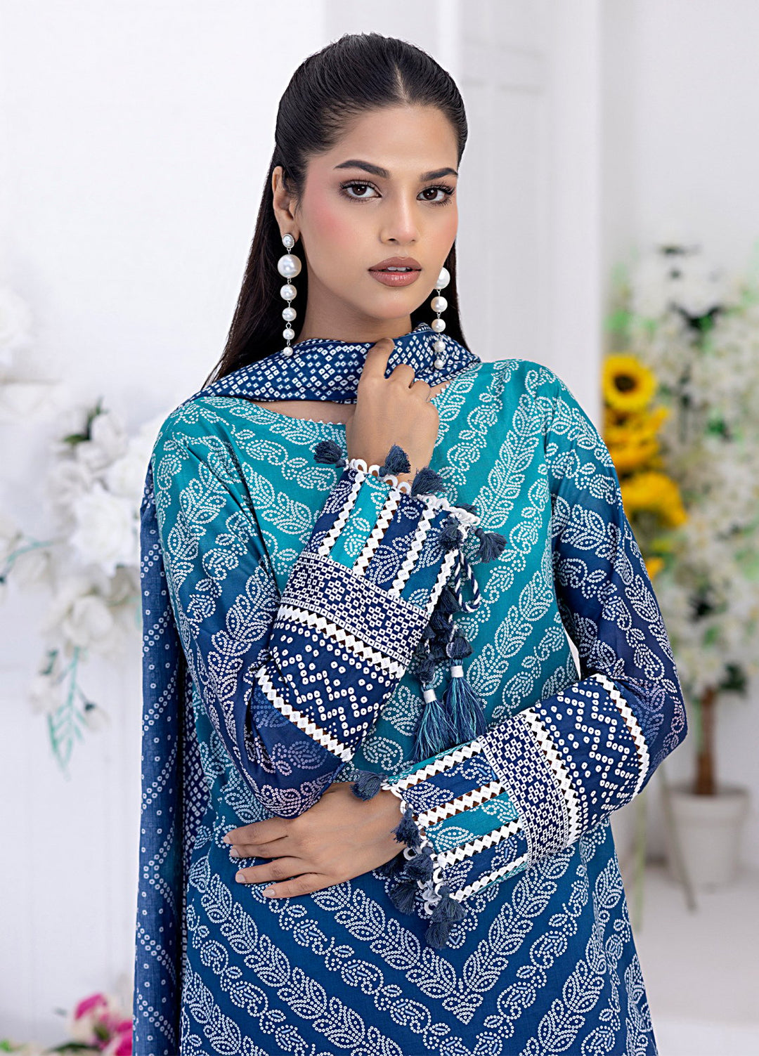 Salietx Printed Lawn Suits Unstitched 3 Piece SSW6U3P260UT - Summer Collection