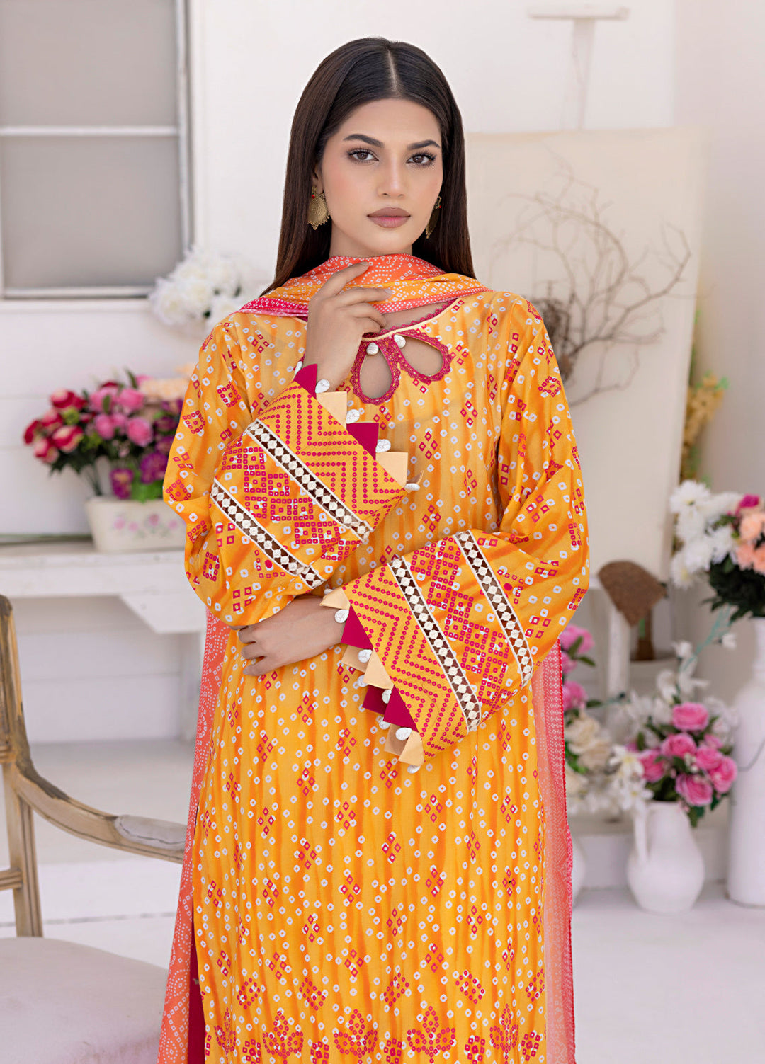 Salietx Printed Lawn Suits Unstitched 3 Piece SSW6U3P261UT - Summer Collection