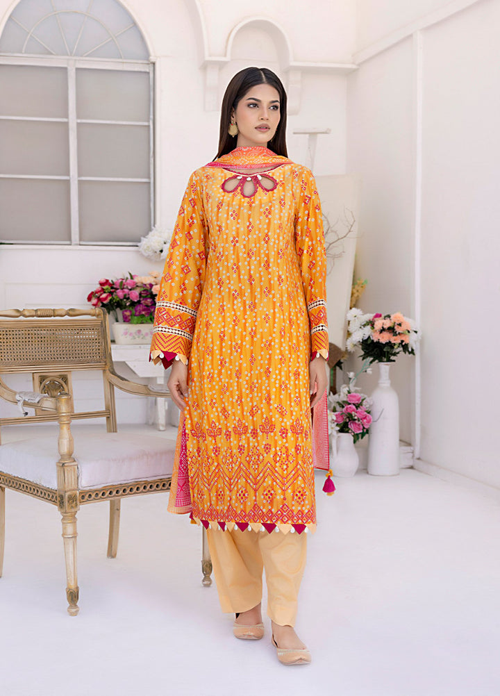 Salietx Printed Lawn Suits Unstitched 3 Piece SSW6U3P261UT - Summer Collection