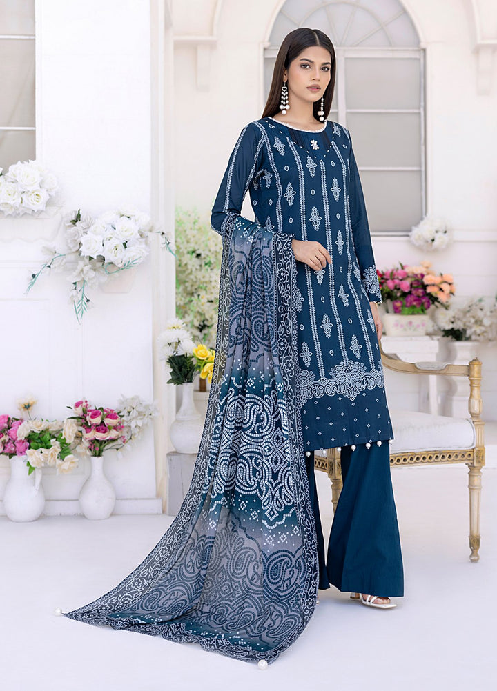 Salietx Printed Lawn Suits Unstitched 3 Piece SSW6U3P262UT - Summer Collection