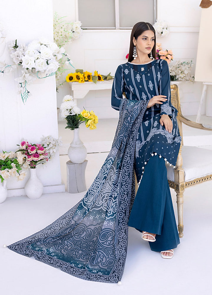 Salietx Printed Lawn Suits Unstitched 3 Piece SSW6U3P262UT - Summer Collection