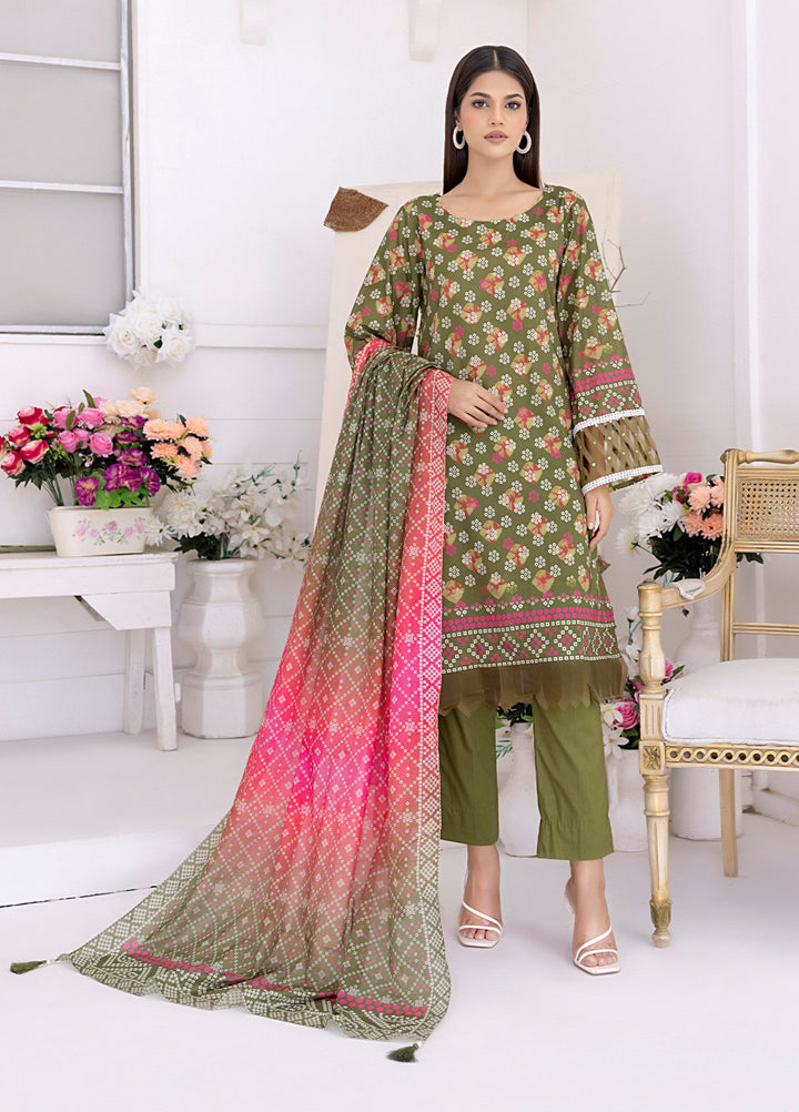 Salietx Printed Lawn Suits Unstitched 3 Piece SSW6U3P264UT - Summer Collection