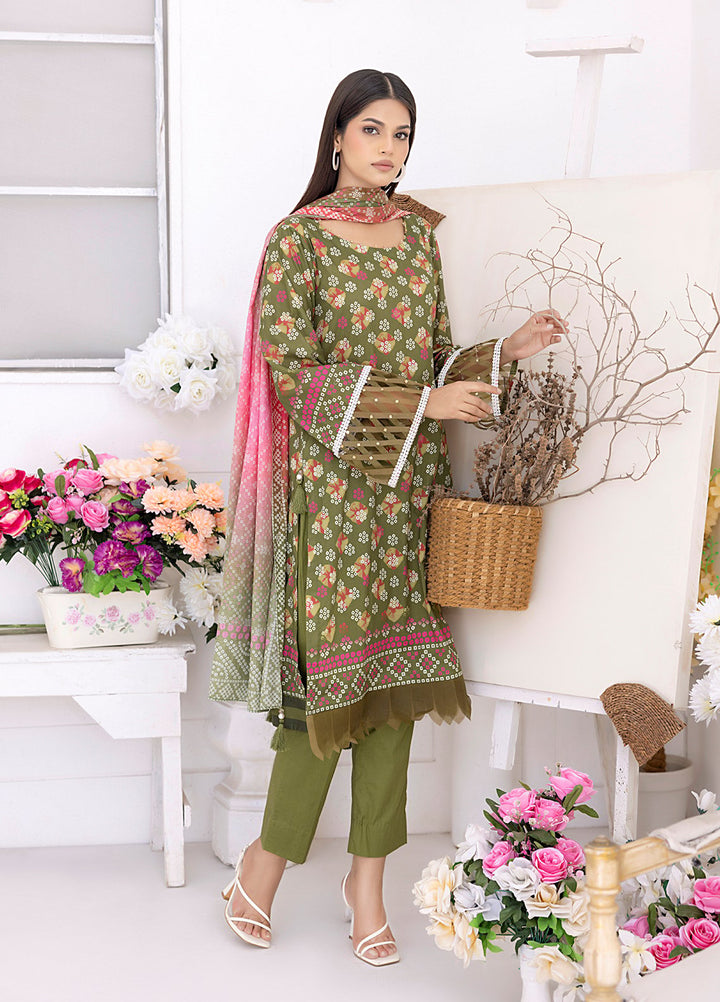 Salietx Printed Lawn Suits Unstitched 3 Piece SSW6U3P264UT - Summer Collection