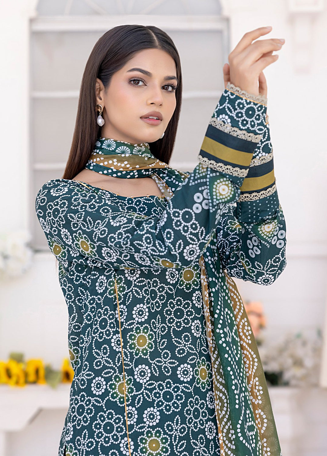 Salietx Printed Lawn Suits Unstitched 3 Piece SSW6U3P265UT - Summer Collection