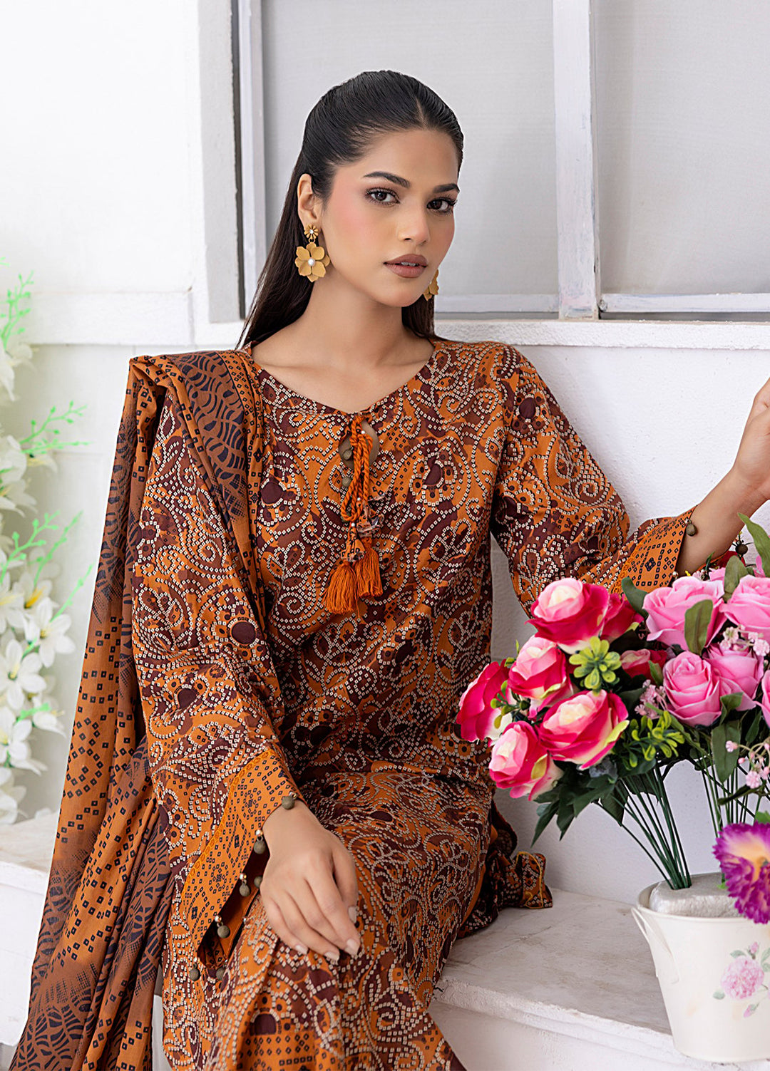 Salietx Printed Lawn Suits Unstitched 3 Piece SSW6U3P266UT - Summer Collection