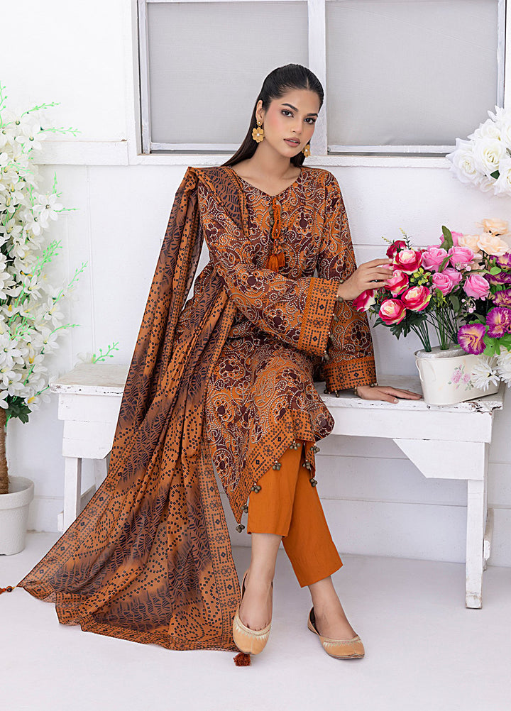 Salietx Printed Lawn Suits Unstitched 3 Piece SSW6U3P266UT - Summer Collection