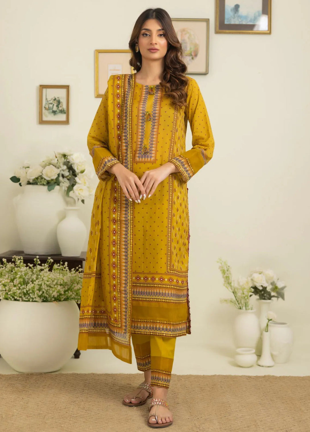 Salina By Regalia Printed Cotton Suit Unstitched 3 Piece RGT24SS3 SPC3-1 - Mid Summer Collection