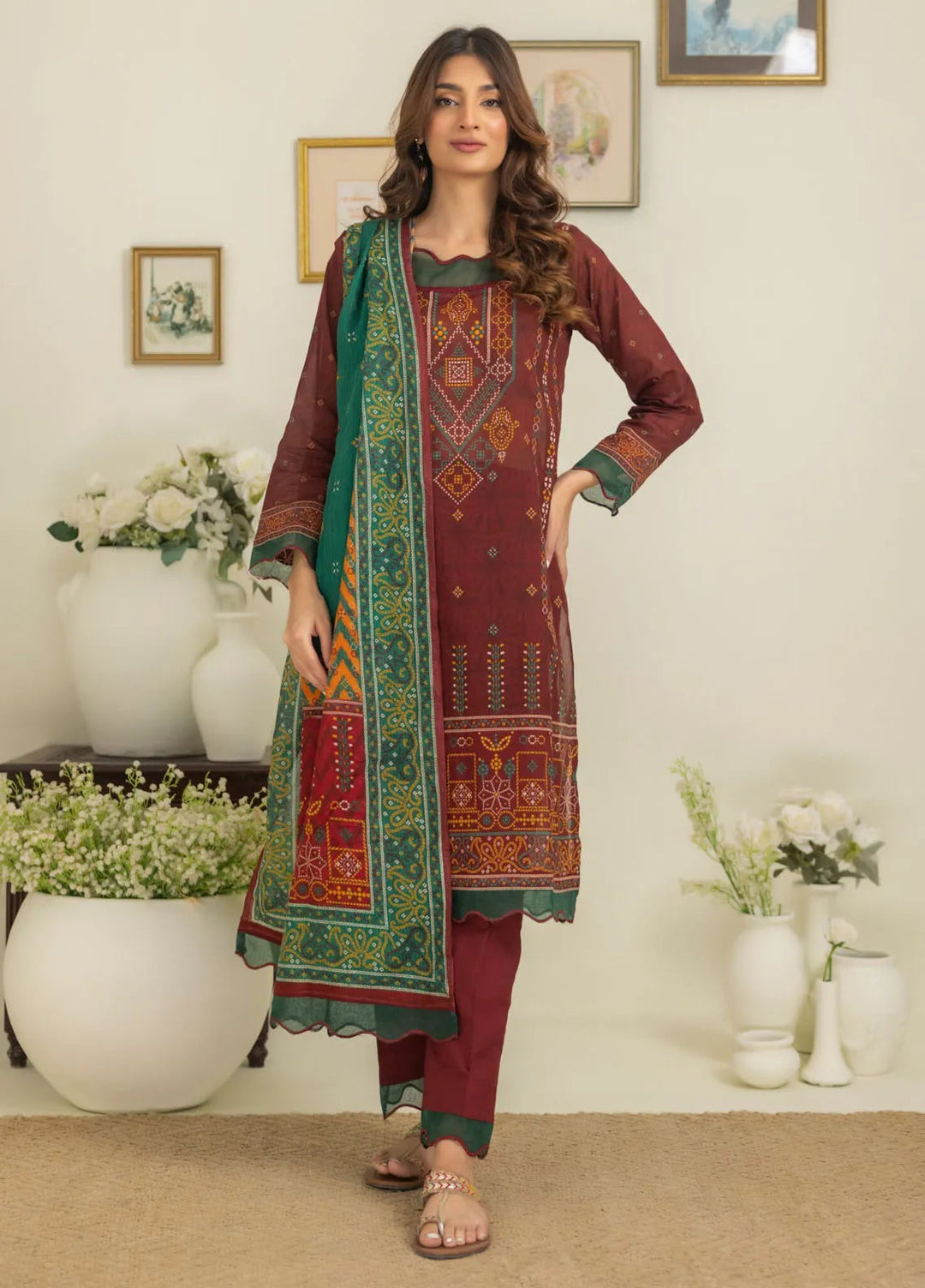 Salina By Regalia Printed Cotton Suit Unstitched 3 Piece RGT24SS3 SPC3-2 - Mid Summer Collection