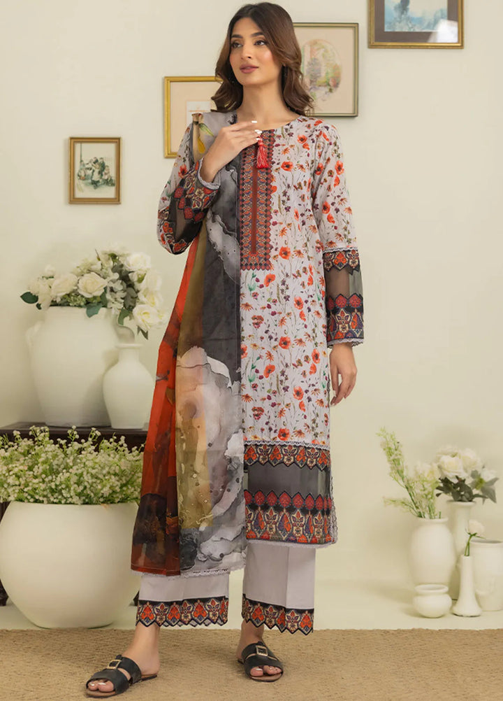 Salina By Regalia Printed Cotton Suit Unstitched 3 Piece RGT24SS3 SPC3-4 - Mid Summer Collection