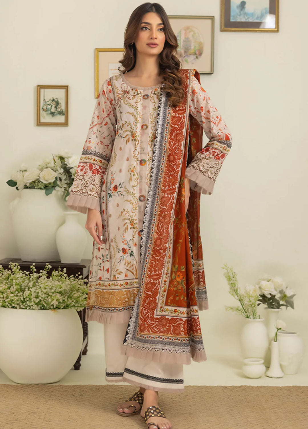 Salina By Regalia Printed Cotton Suit Unstitched 3 Piece RGT24SS3 SPC3-5 - Mid Summer Collection