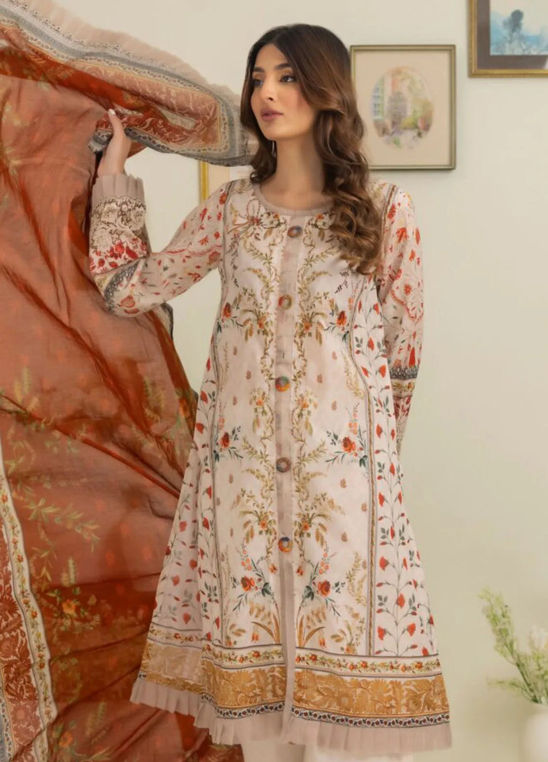Salina By Regalia Printed Cotton Suit Unstitched 3 Piece RGT24SS3 SPC3-5 - Mid Summer Collection