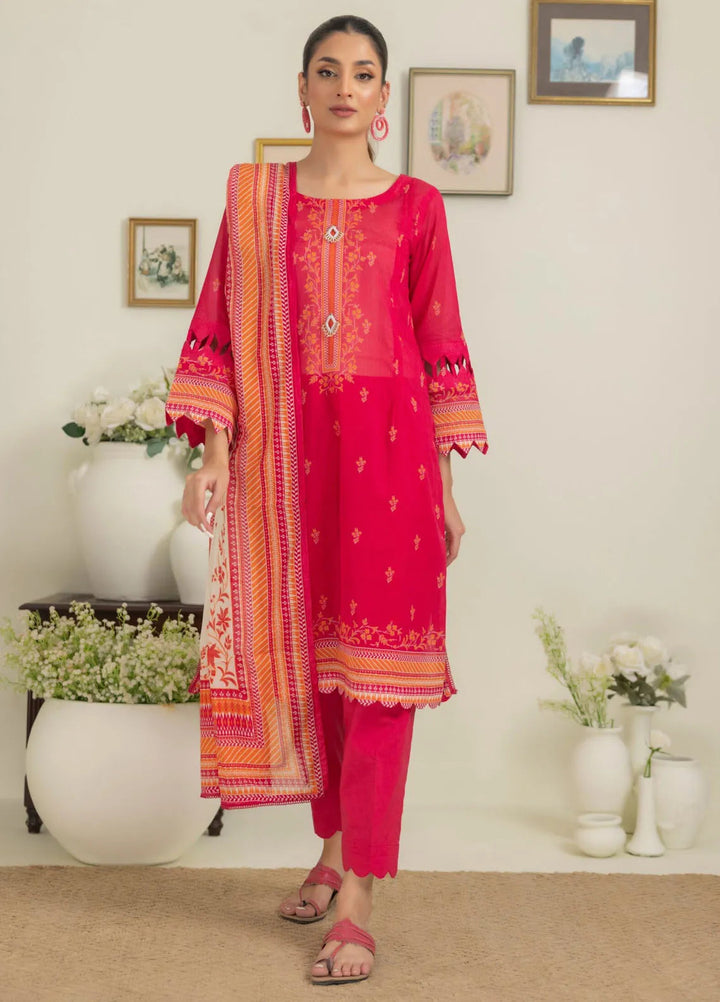Salina By Regalia Printed Cotton Suit Unstitched 3 Piece RGT24SS3 SPC3-6 - Mid Summer Collection