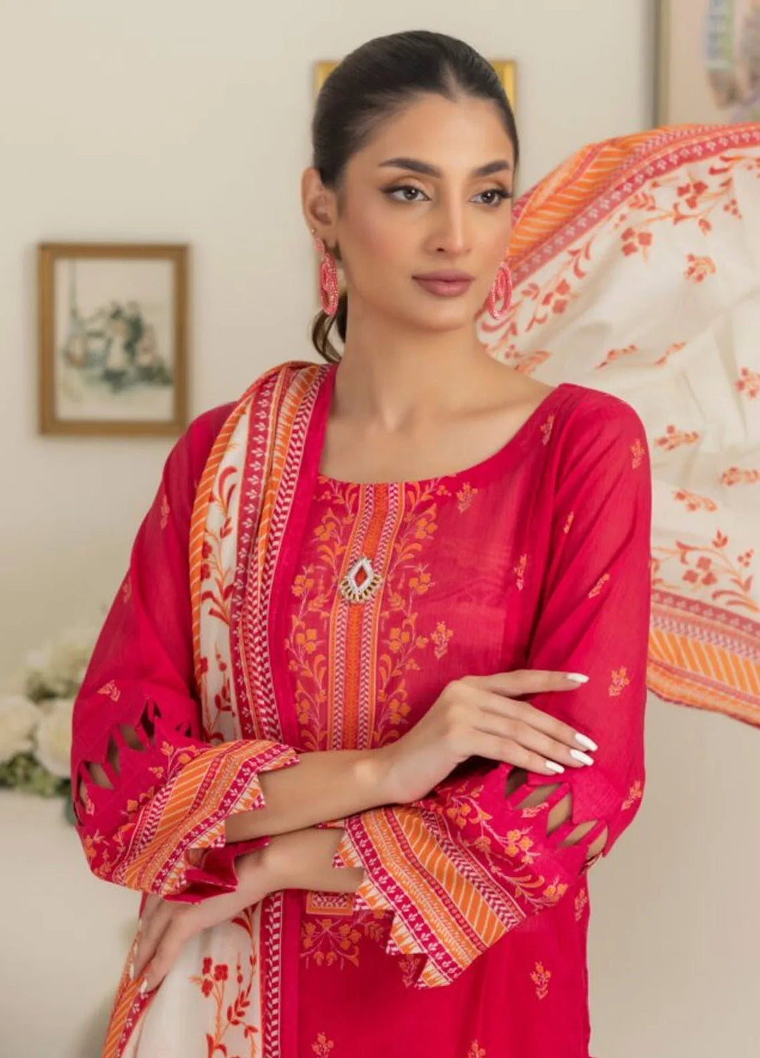 Salina By Regalia Printed Cotton Suit Unstitched 3 Piece RGT24SS3 SPC3-6 - Mid Summer Collection